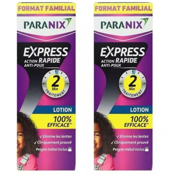 Express Lotion anti-poux 2 x 195ml + Peigne métal inclus