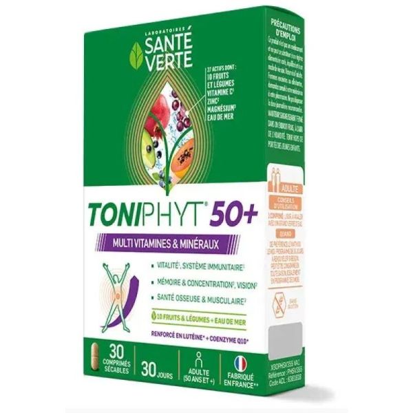 Toniphyt Multivitamines et Minéraux 30 Comprimés Sécables