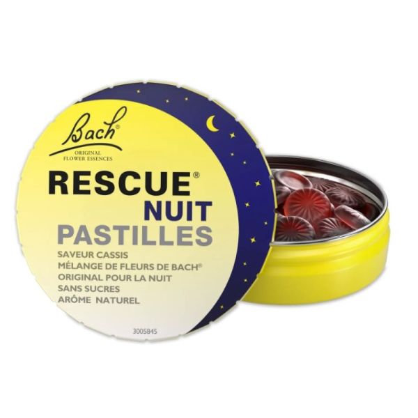 Rescue Pastilles Nuit Cassis Sans Sucres 50g