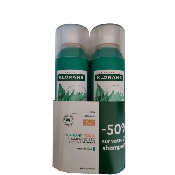 Shampooing Sec Ortie Vitamine E Cheveux Gras 2X150Ml